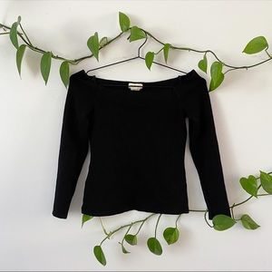 L’AGENCE off the shoulder long sleeve top